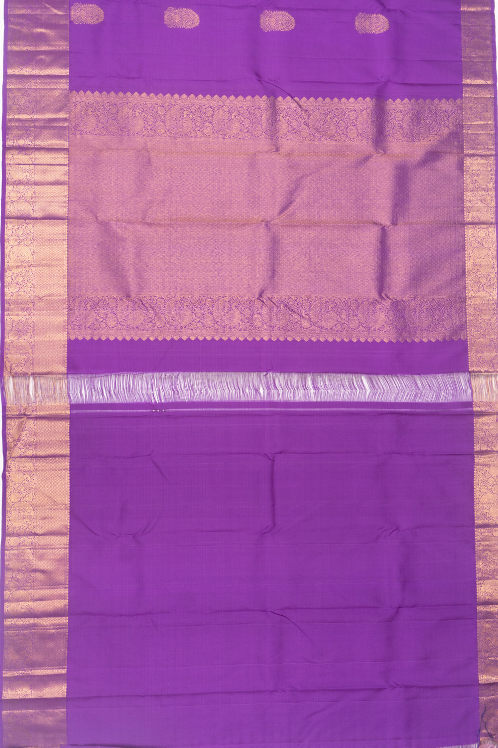 Kanchipuram Silk Butta Violet Saree