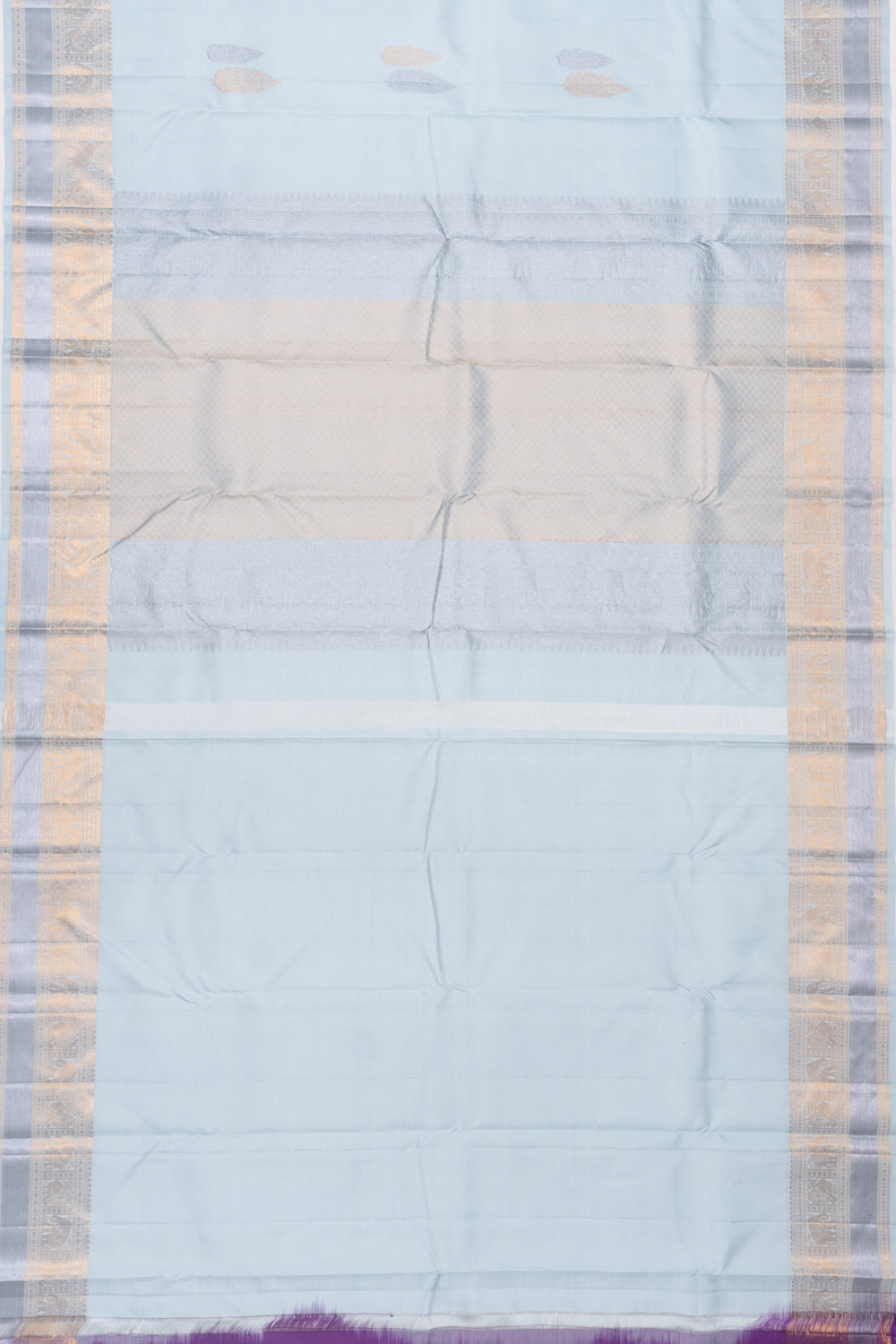 Kanchipuram Silk Butta Pastel Blue Saree