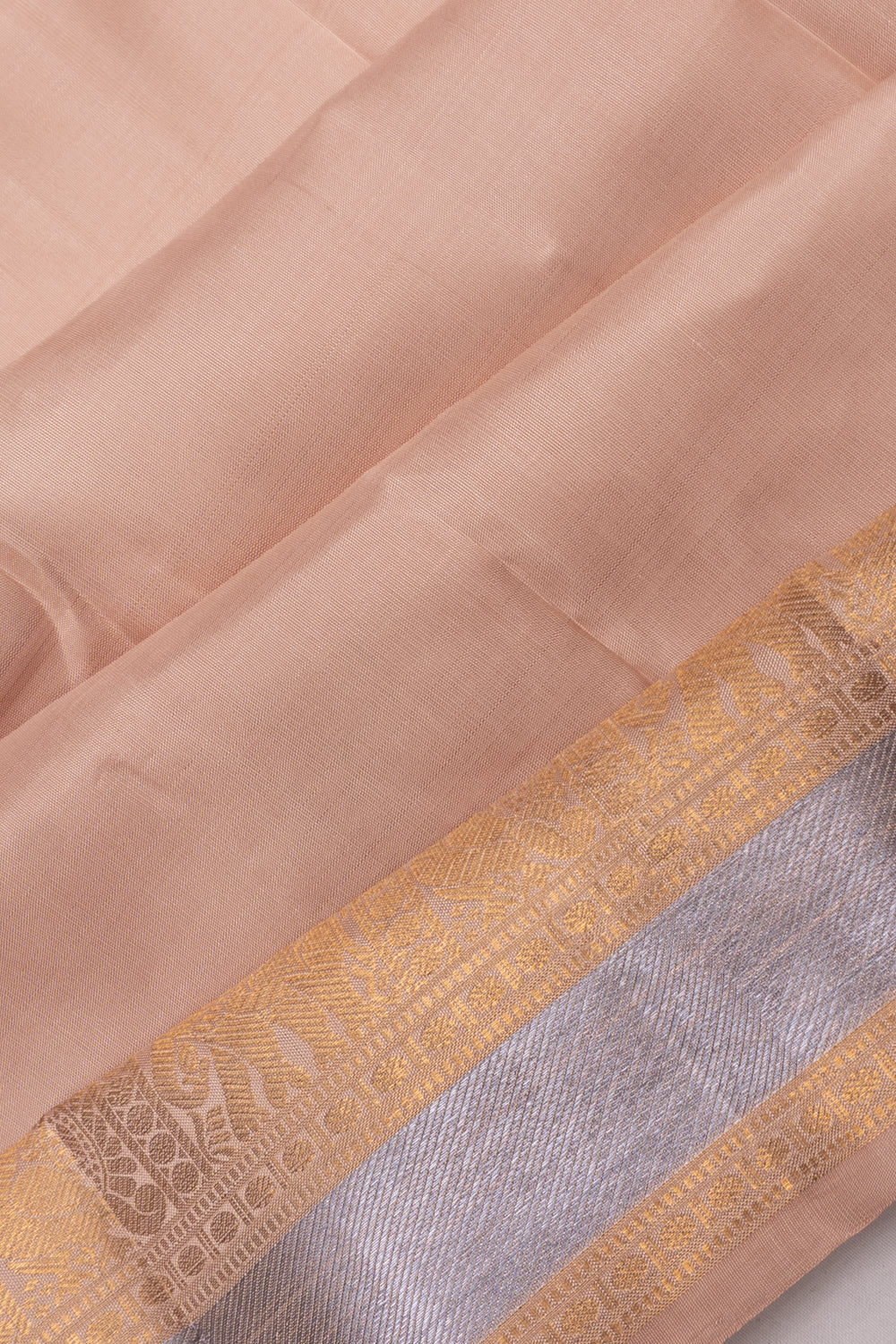 Kanchipuram SIlk Butta Cream Saree