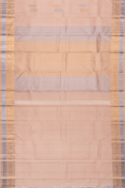 Kanchipuram SIlk Butta Cream Saree