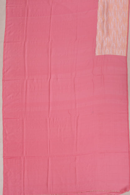 Banarasi Satin Mashru Silk Plain Pastel Pink Saree