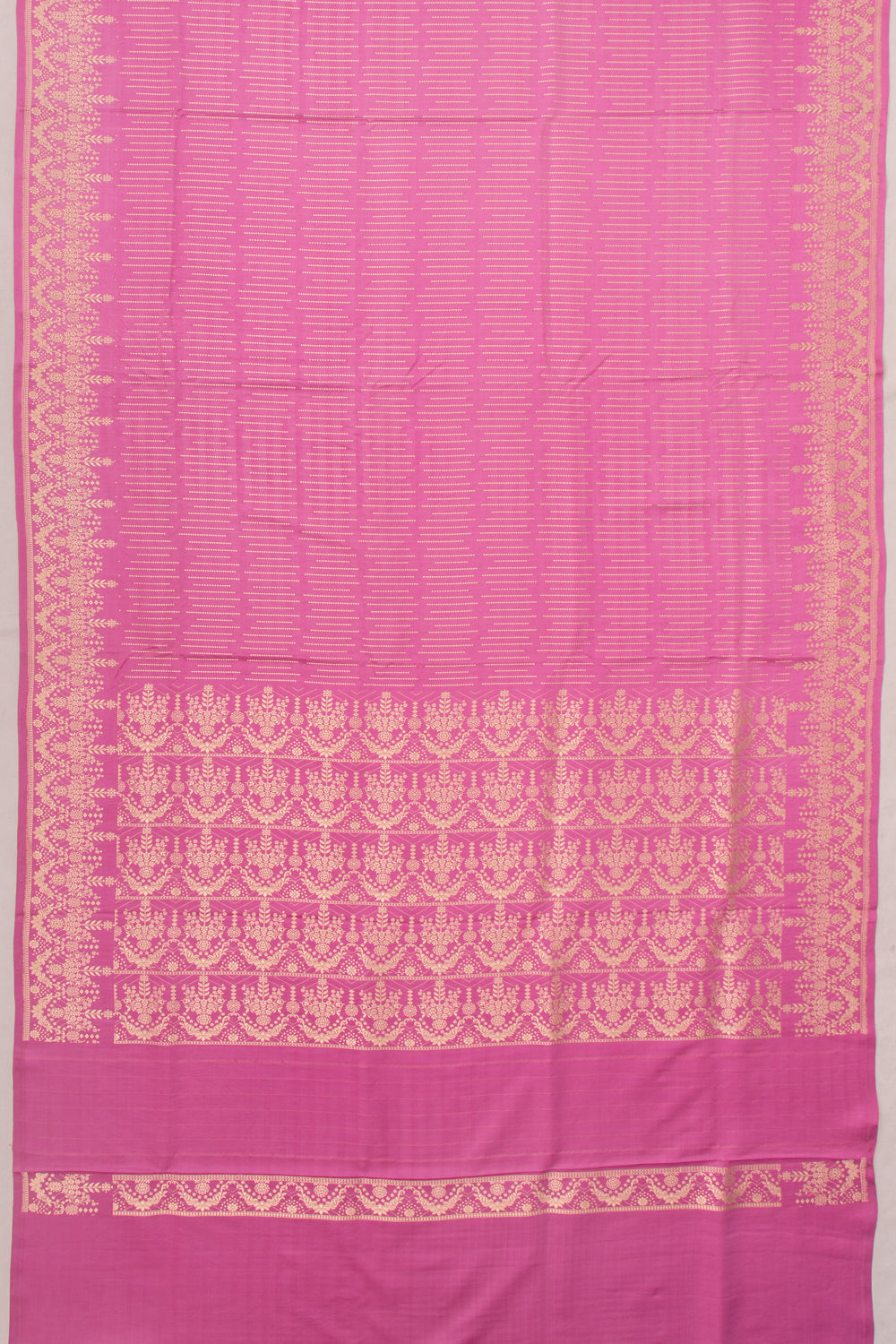 Banarasi Satin Mashru Silk Brocade Pink Saree