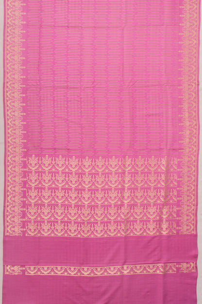 Banarasi Satin Mashru Silk Brocade Pink Saree