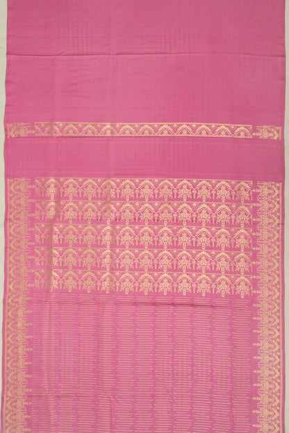 Banarasi Satin Mashru Silk Brocade Pink Saree
