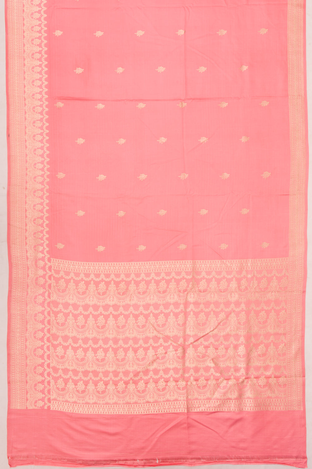 Banarasi Satin Mashru Silk Butta Peach Saree