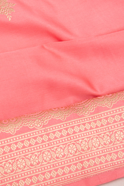 Banarasi Satin Mashru Silk Butta Peach Saree