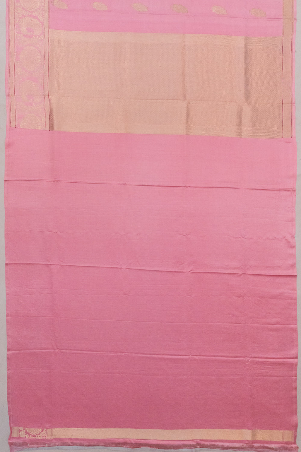 Banarasi Satin Mashru Silk Kadwa Butta Pink Saree