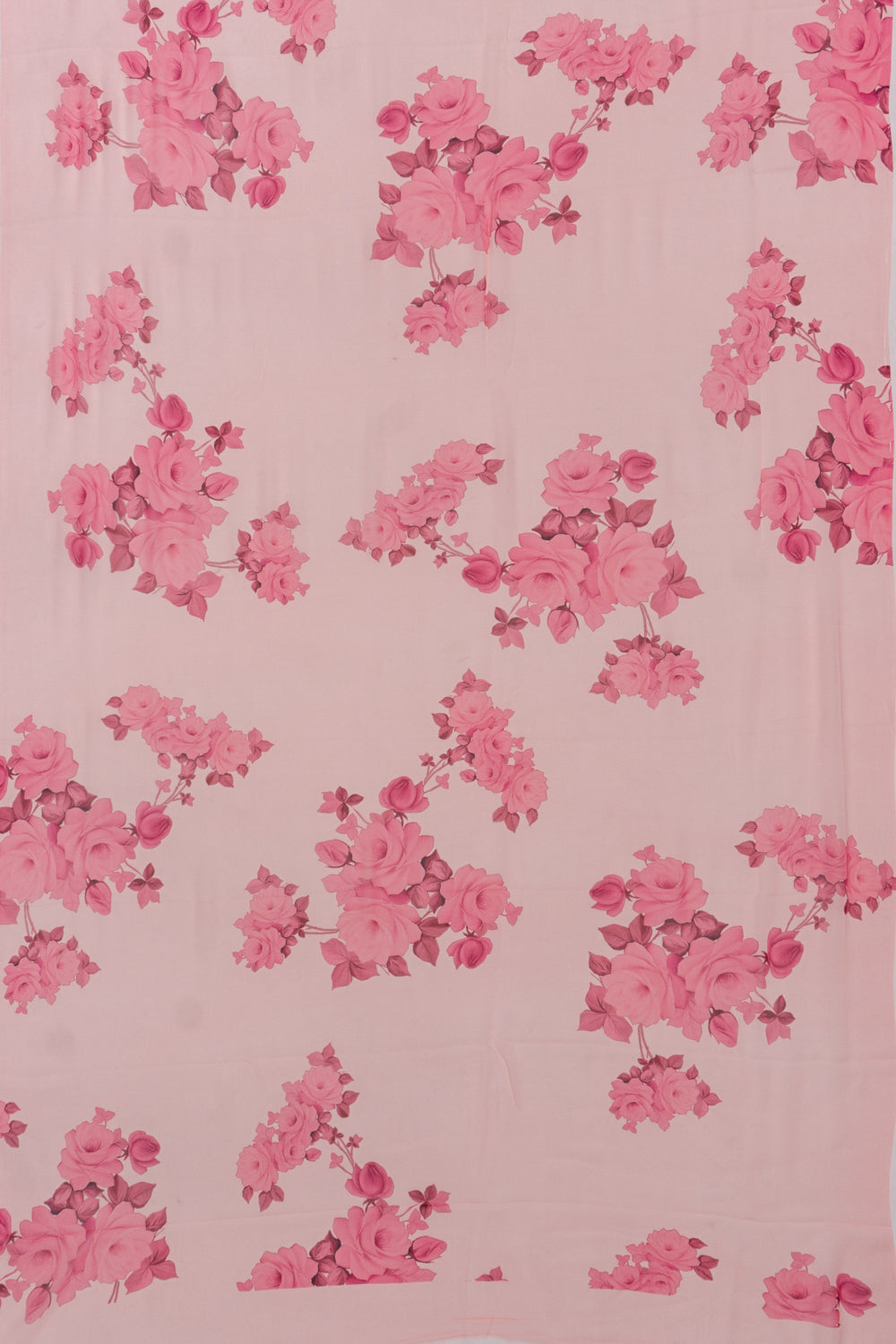 Georgette Floral Printed Baby Pink Saree