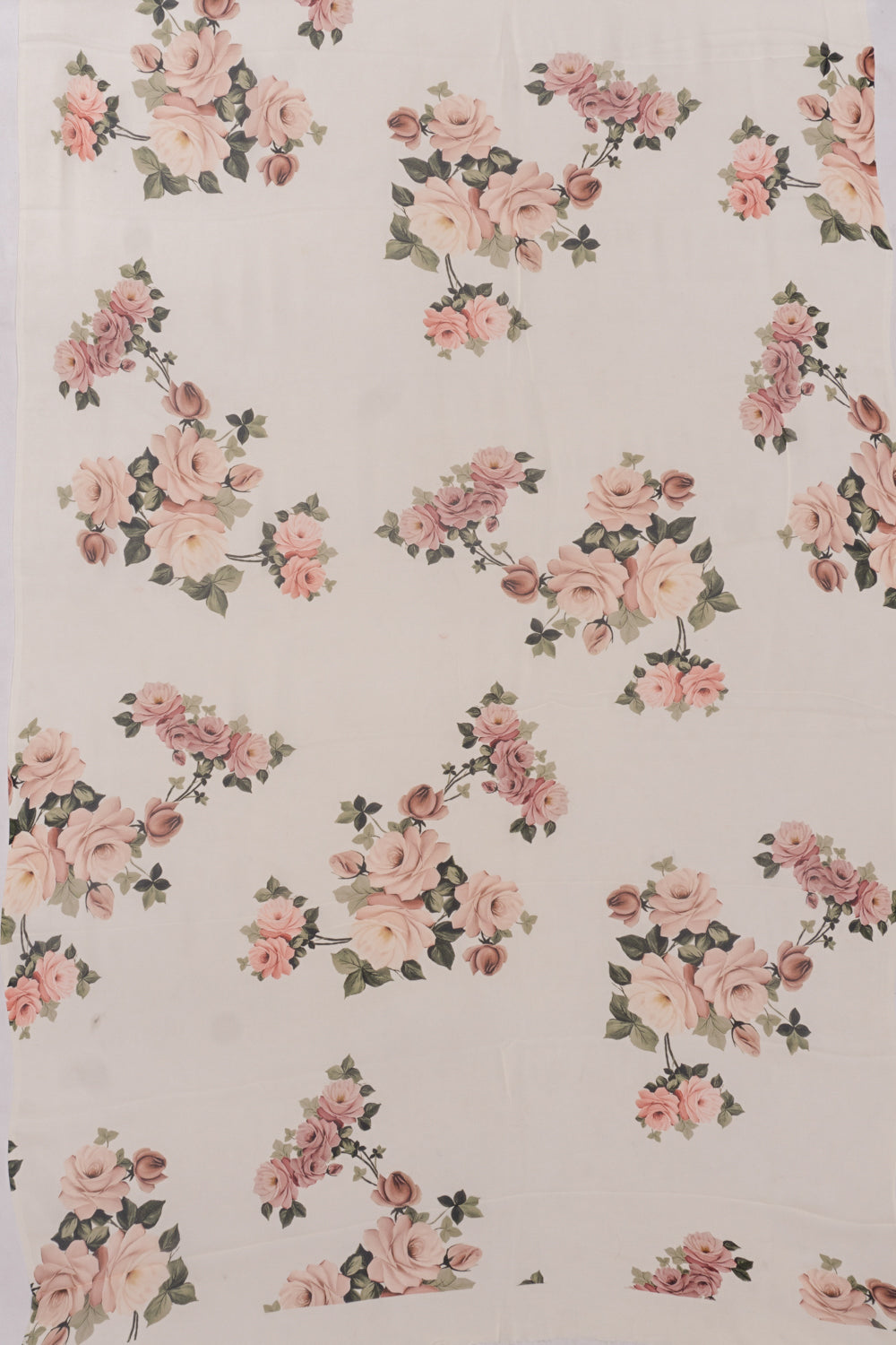 Georgette Floral Printed Off White Saree
