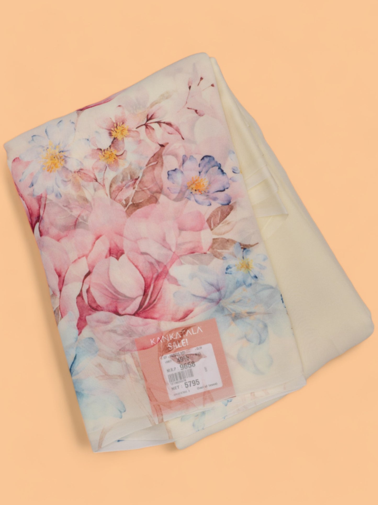 Georgette Plain Pale Yellow Saree With Printed Border And Pallu