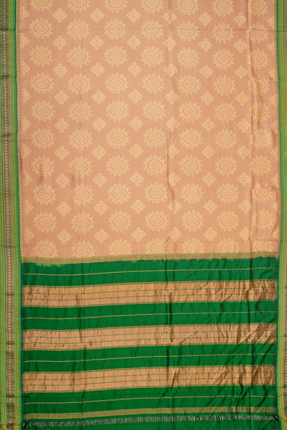 Soft Silk Printed Brown Saree