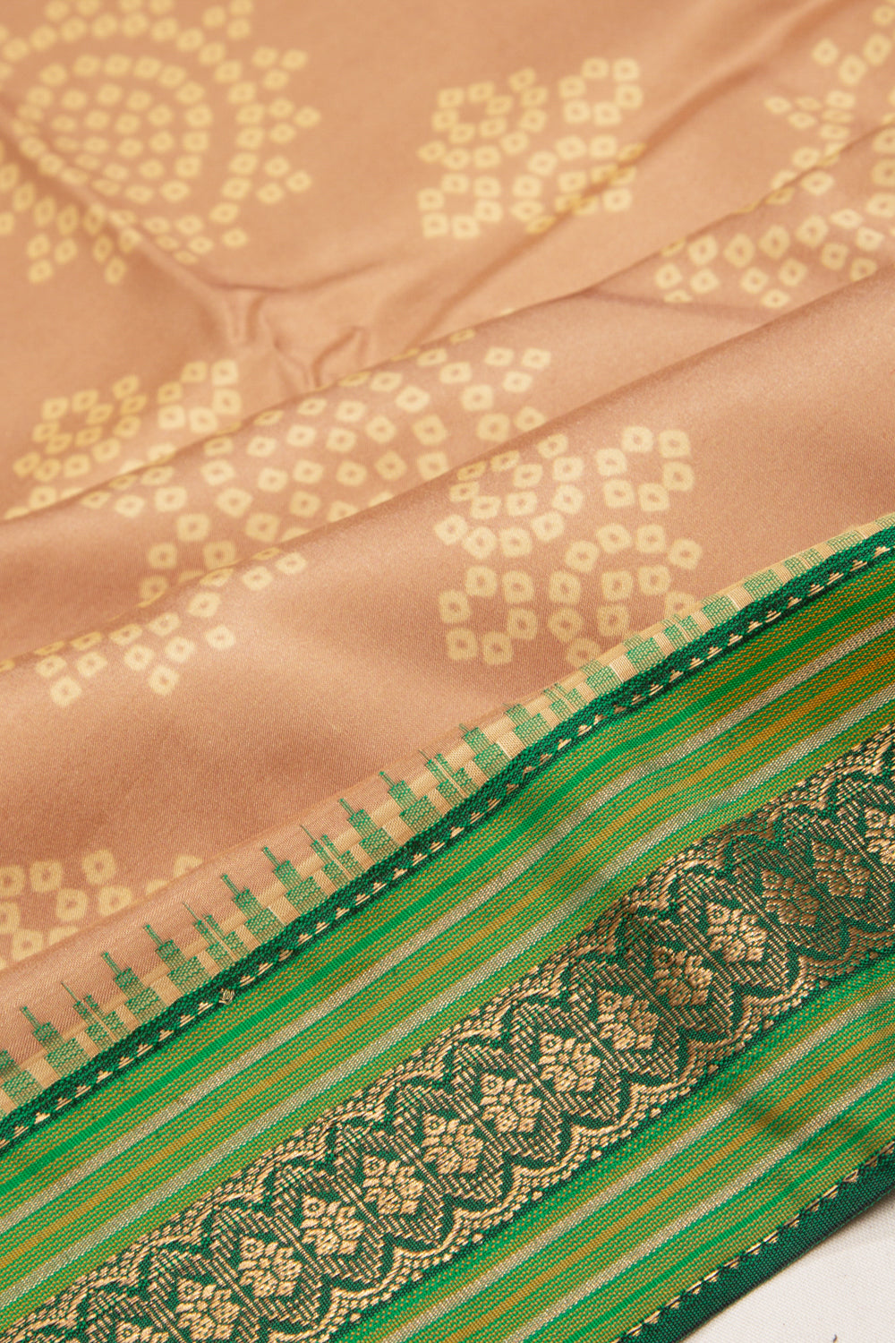 Soft Silk Printed Brown Saree