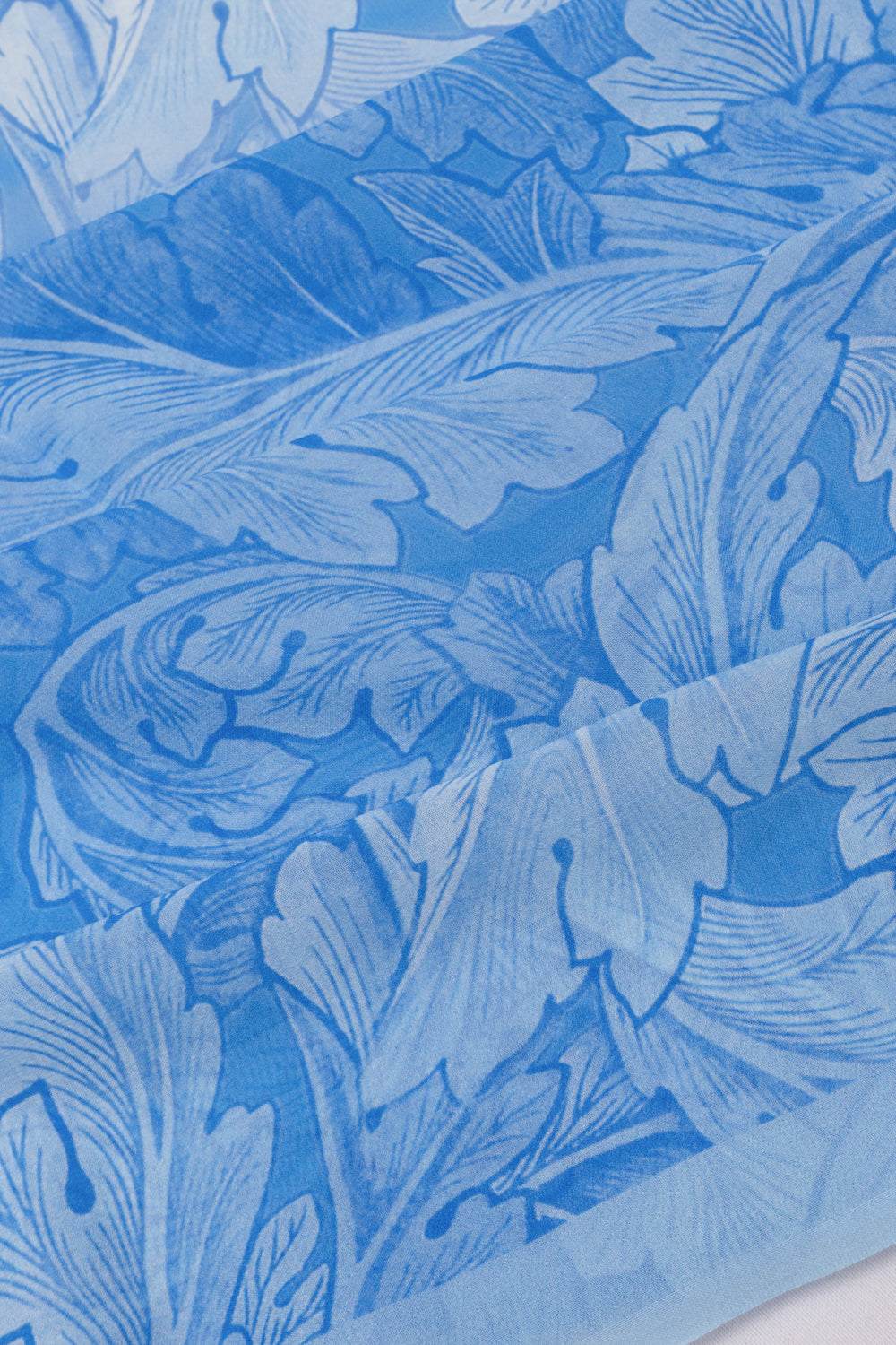 Satin Georgette Floral Printed Blue Saree