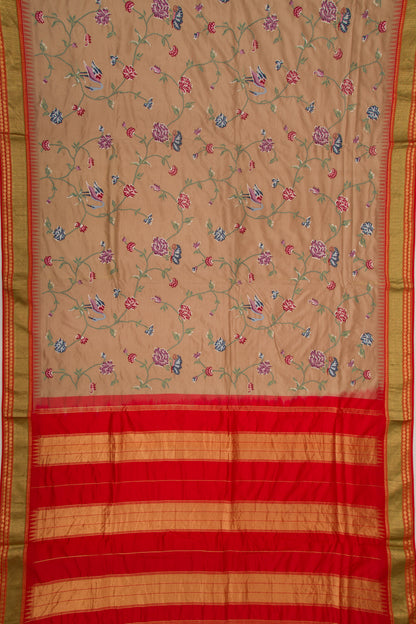 Soft Silk Embroidery Snuff Saree
