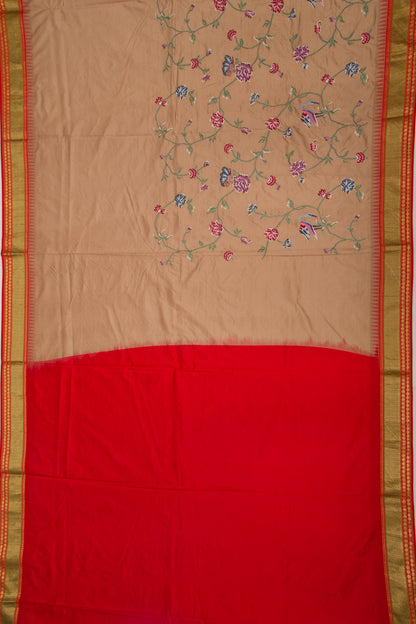 Soft Silk Embroidery Snuff Saree