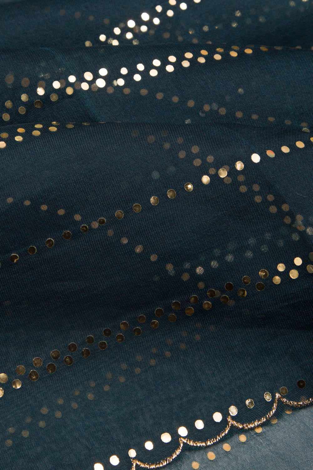 Organza Horizontal Lines Dark Blue Saree