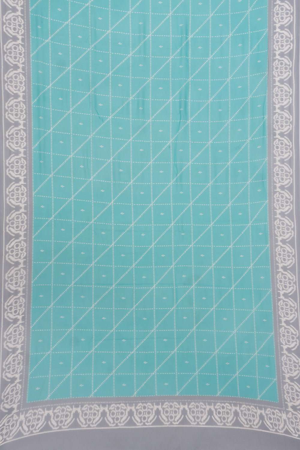 Satin Georgette Printed Sea Green Saree
