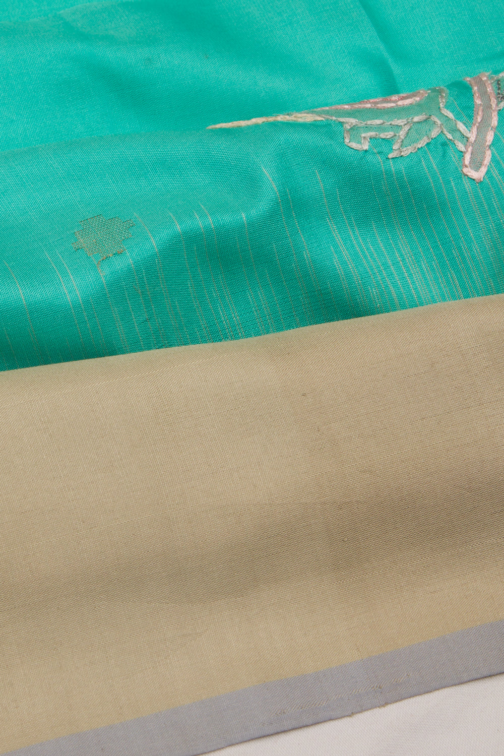 Soft Silk Embroidery Sea Green Saree