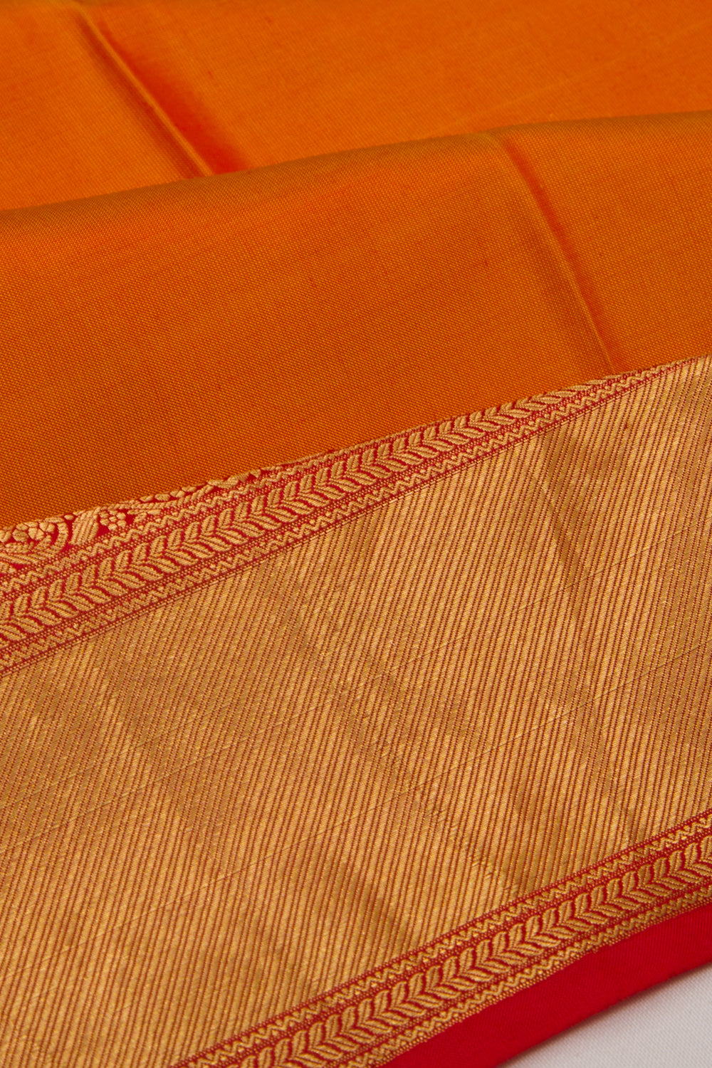 Soft Silk Embroidery Orange Saree