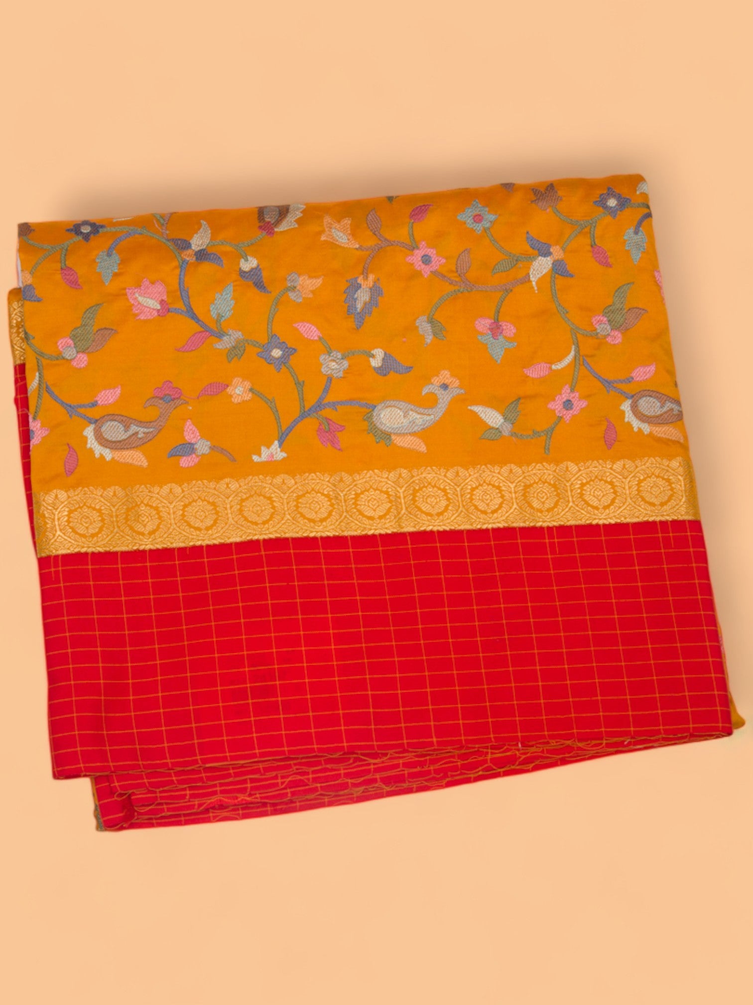 Soft Silk Embroidery Mustard Yellow Saree