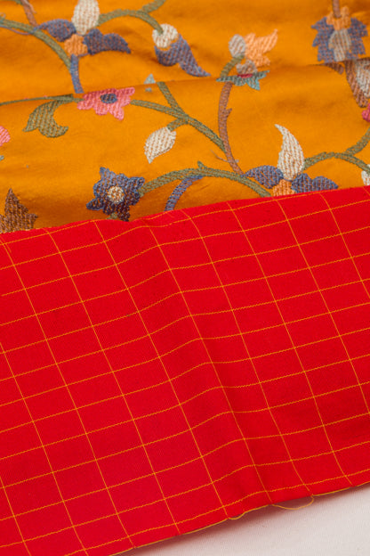 Soft Silk Embroidery Mustard Yellow Saree