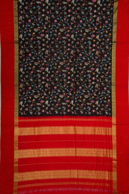 Banarasi Silk Embroidery Jaal Black Saree
