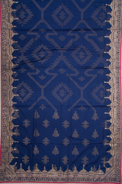 Banarasi Silk Brocade Blue Saree