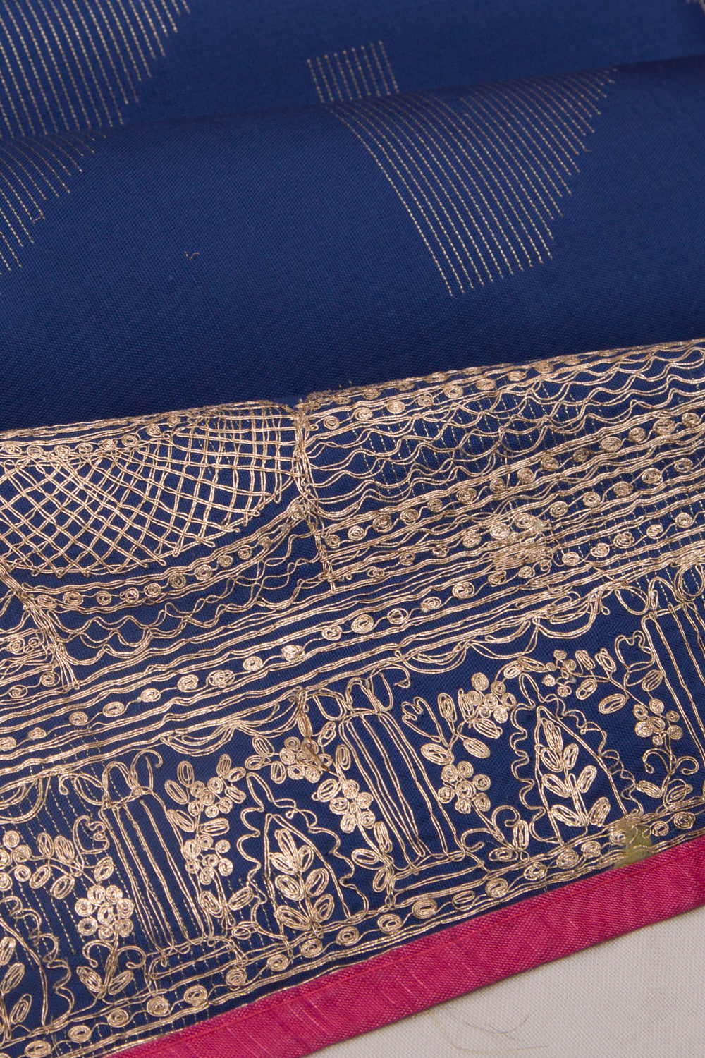 Banarasi Silk Brocade Blue Saree