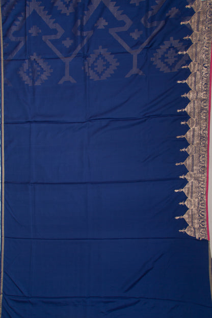 Banarasi Silk Brocade Blue Saree