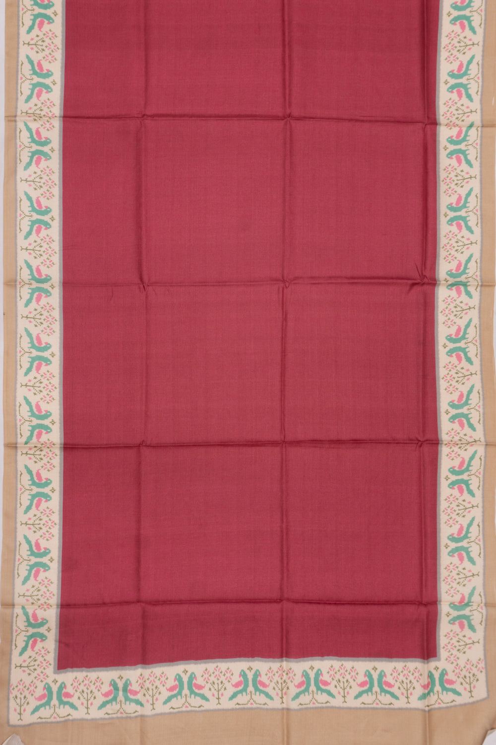 Tussar Plain Pink Saree