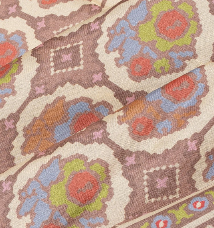 Tussar Printed Brown Saree