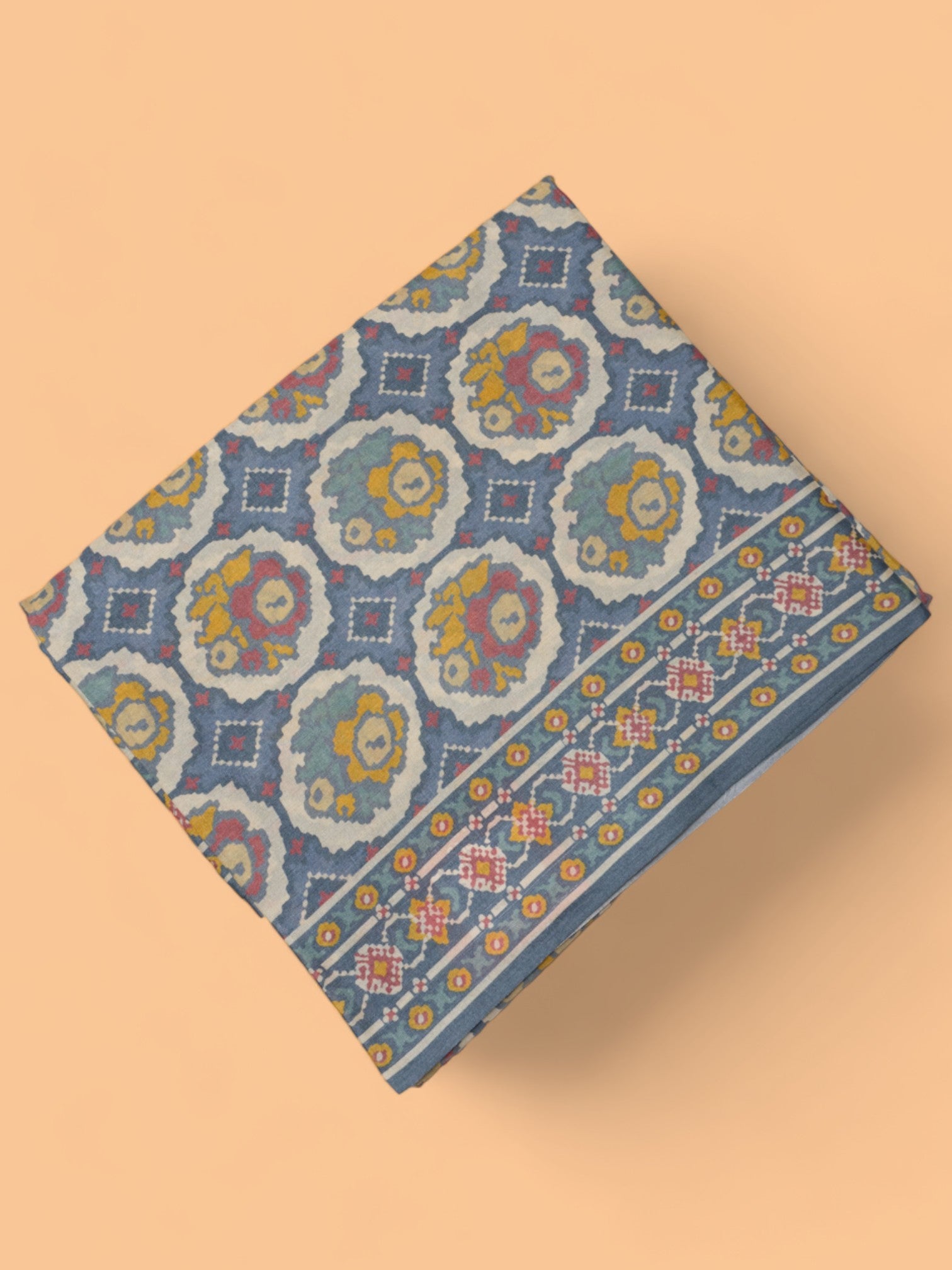 Tussar Printed Grey Saree