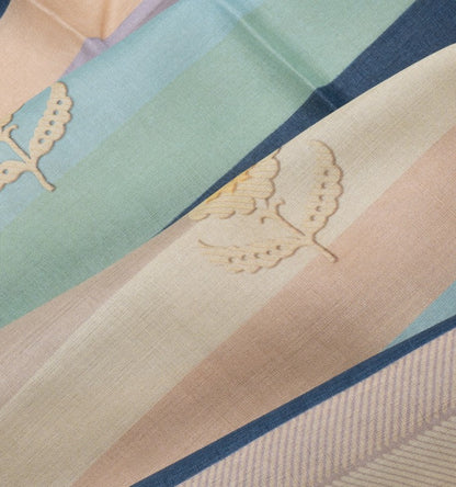 Tussar Horizontal Lines Multicolour Saree