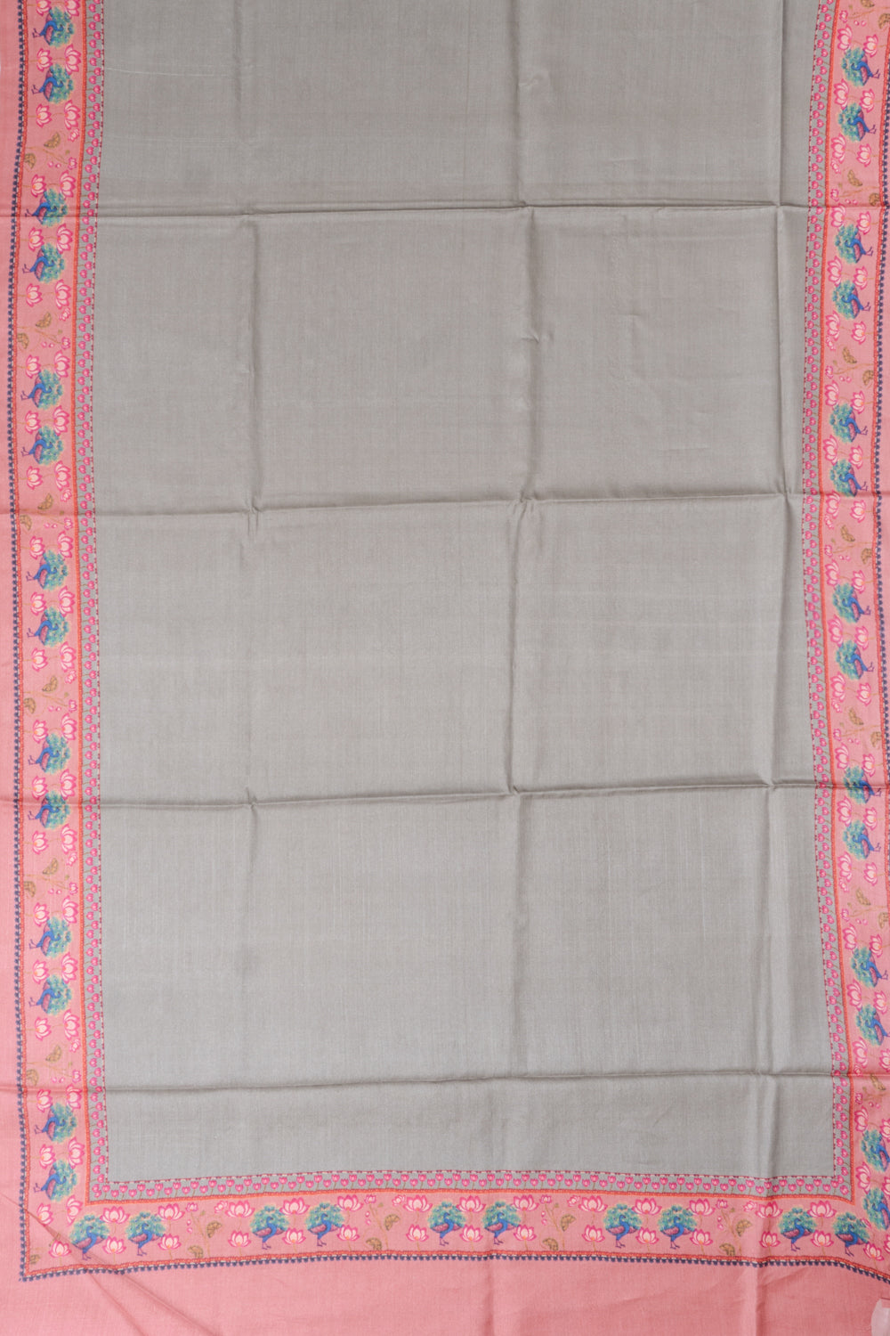 Tussar Plain Sage Green Saree