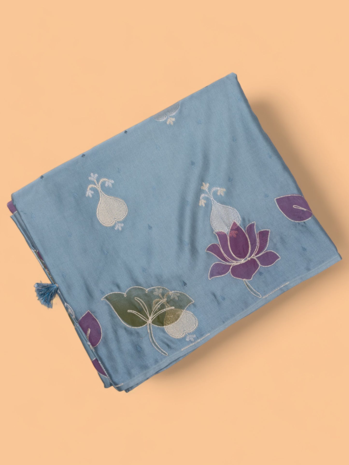 Soft Silk Jacquard Pastel Blue Saree