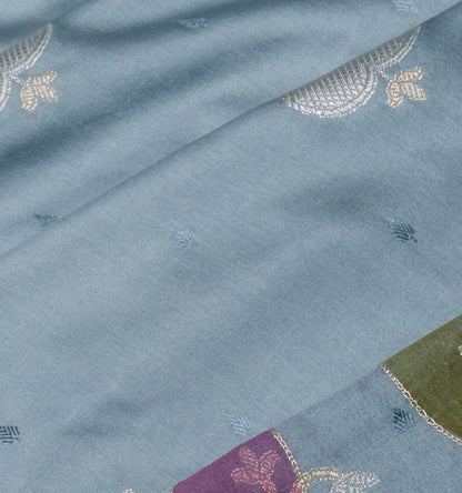 Soft Silk Jacquard Pastel Blue Saree
