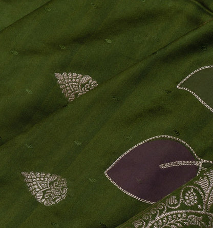 Chanderi Silk Butta Green Saree