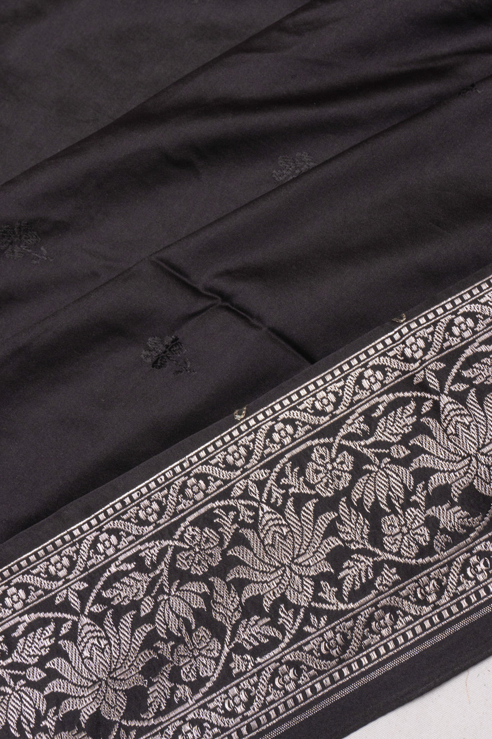 Banarasi Satin Jacquard Black Saree