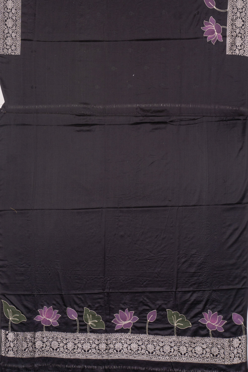 Banarasi Satin Jacquard Black Saree