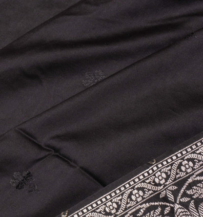 Banarasi Satin Jacquard Black Saree