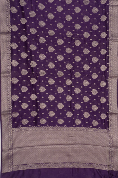 Chanderi Cotton Butta Purple Saree