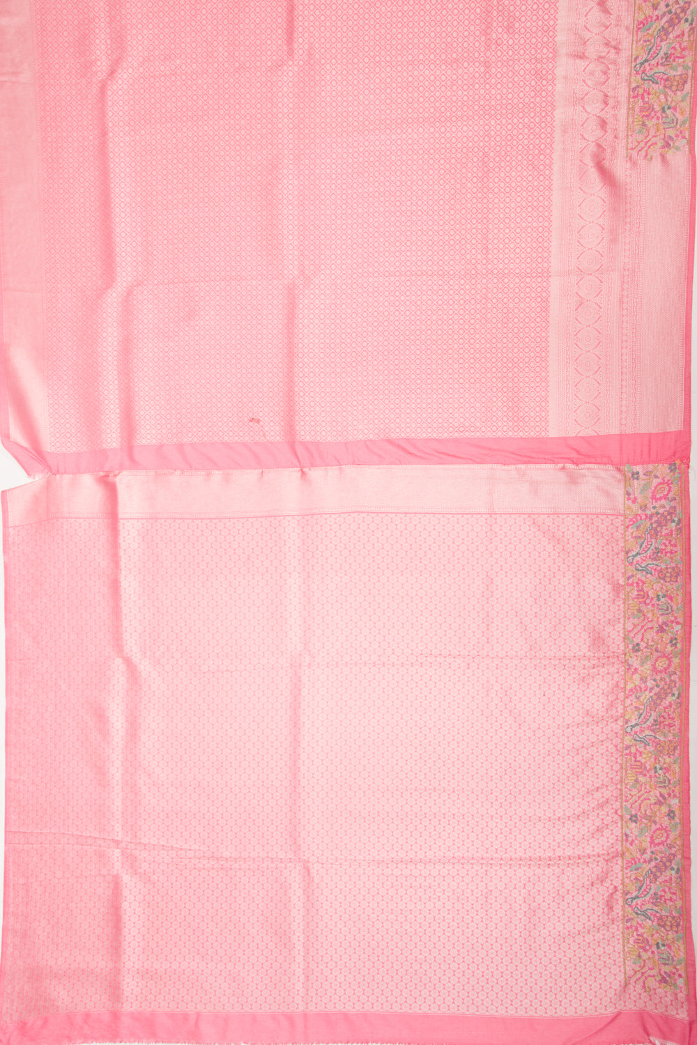 Banarasi Silk Brocade Pink Saree With Embroidery Border