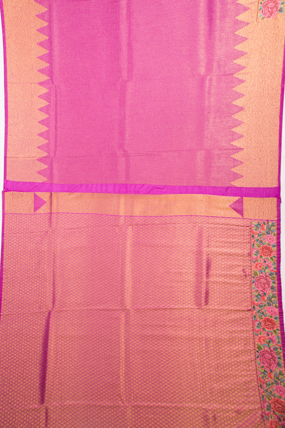 Banarasi Silk Brocade Purple Saree With Embroidery Border