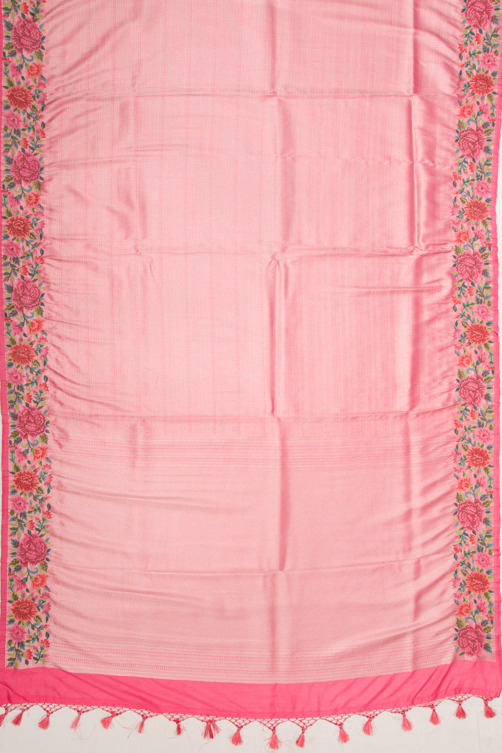 Banarasi Silk Brocade Pink Saree With Embroidery Border