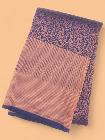 Taranga Kanchi Silk Brocade Dark Blue Saree