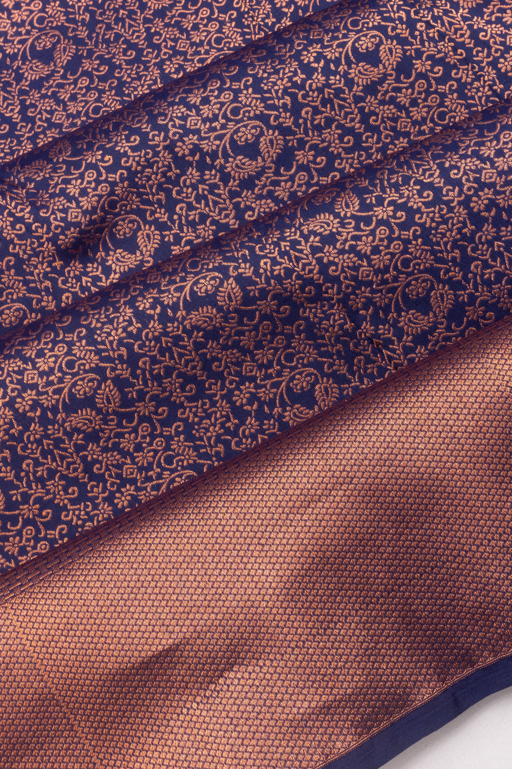 Taranga Kanchi Silk Brocade Dark Blue Saree