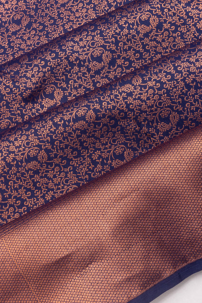 Taranga Kanchi Silk Brocade Dark Blue Saree