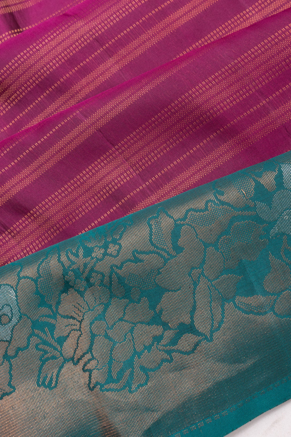 Coimbatore Silk Horizontal Lines Purple Saree