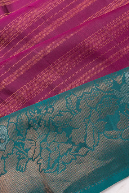 Coimbatore Silk Horizontal Lines Purple Saree
