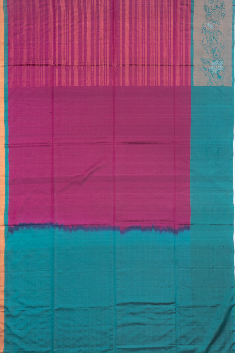 Coimbatore Silk Horizontal Lines Purple Saree